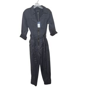 Universal Thread Utility Jumpsuit Size 4 Dark Gray Zip Front Belted Boiler Suit